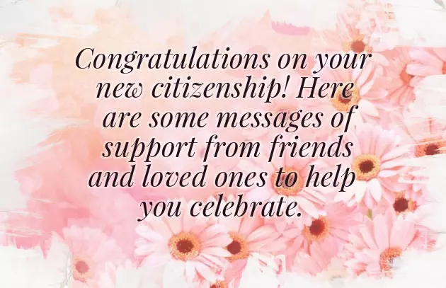 Congratulations On Your Citizenship