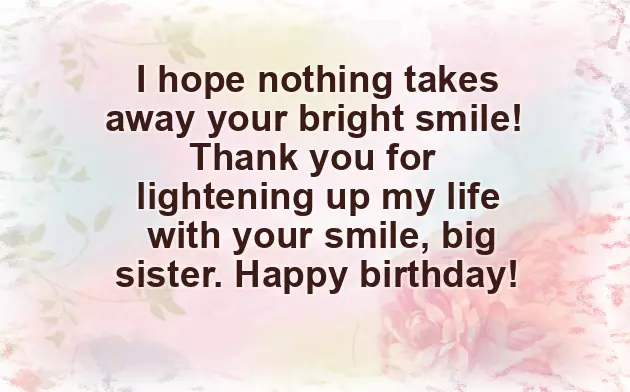Best Big Sister Birthday Wishes