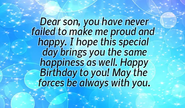 Wording For Son Birthday