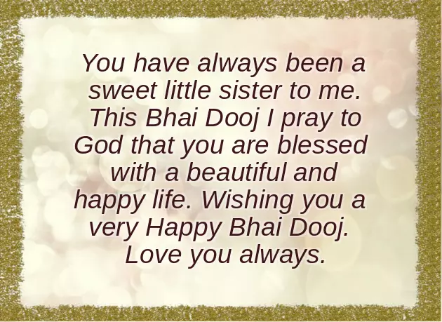 Bhai Dooj Message For Sister