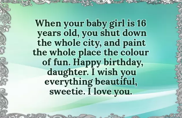 16Th Birthday Quotes For Daughter 16Th Birthday Quotes For Daughter