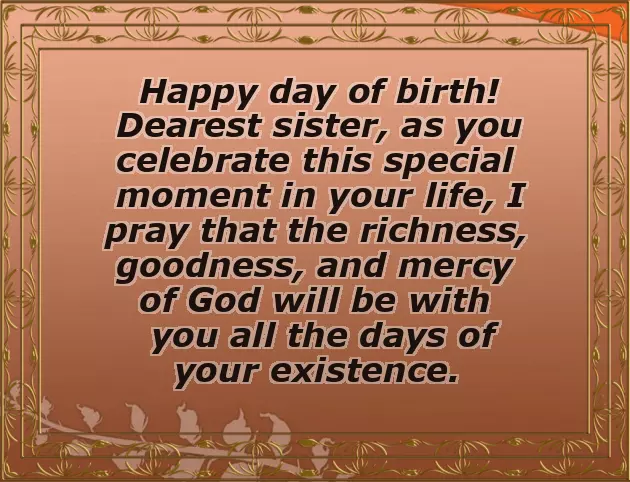 Christian Birthday Greetings For Sister