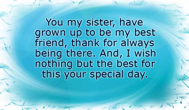 Happy Wishes To My Sister