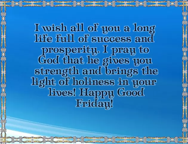 Good Friday Message Good Friday Message