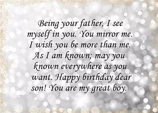 Happy Birthday Words To My Son