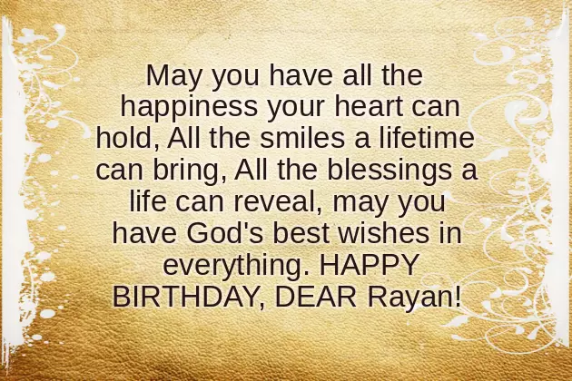 Happy Birthday To Rayan Happy Birthday To Rayan