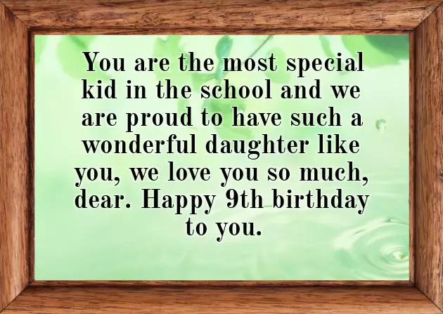 9Th Birthday Wishes For Daughter 9Th Birthday Wishes For Daughter