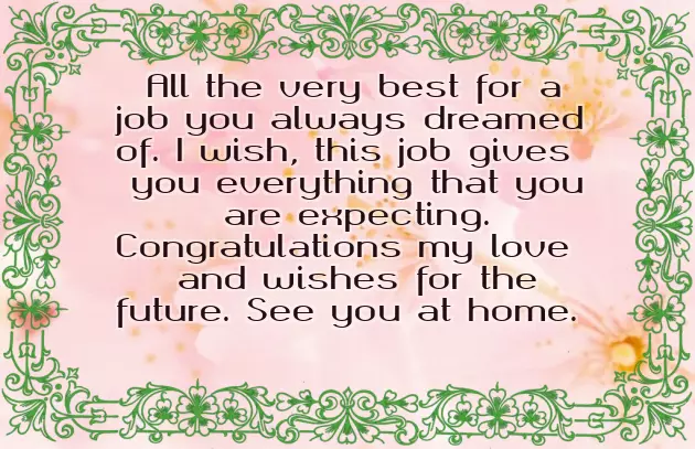 Congratulations To My Daughter On Her New Job