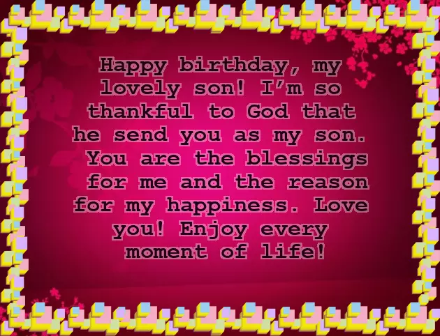 Happy Birthday Wishes For Son Quotes Happy Birthday Wishes For Son Quotes