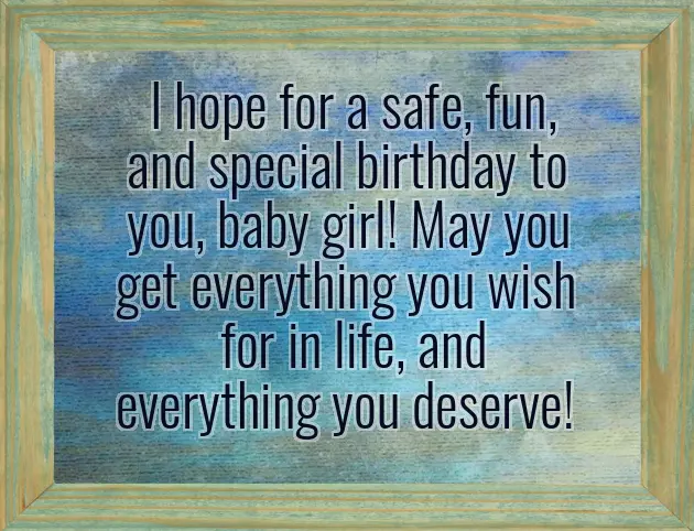 1St Birthday Wishes Quotes For Baby Girl