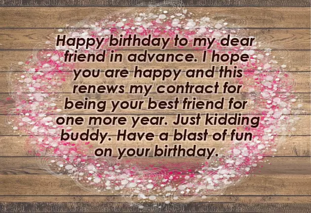 Advance Happy Birthday Wishes For Brother