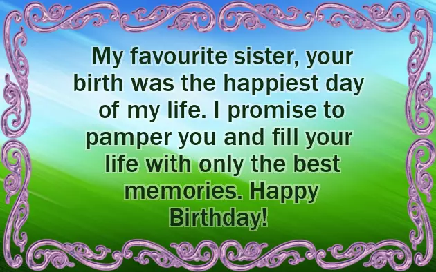 Birthday Sentence For Sister Birthday Sentence For Sister