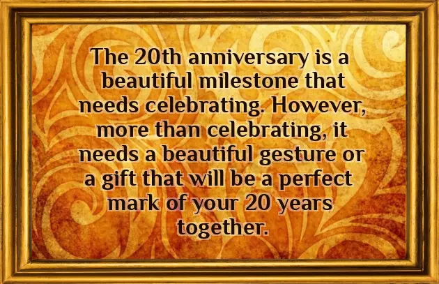 20 Year Anniversary Gift 20 Year Anniversary Gift