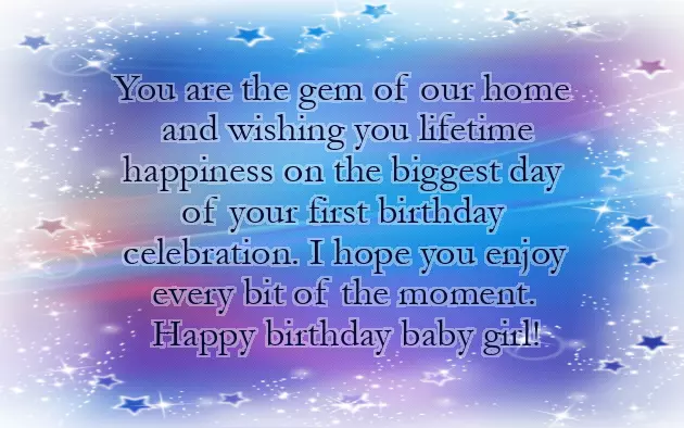 First Birthday Wish For Baby Girl