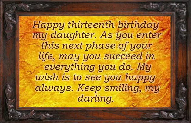 13Th Birthday Wishes Girl