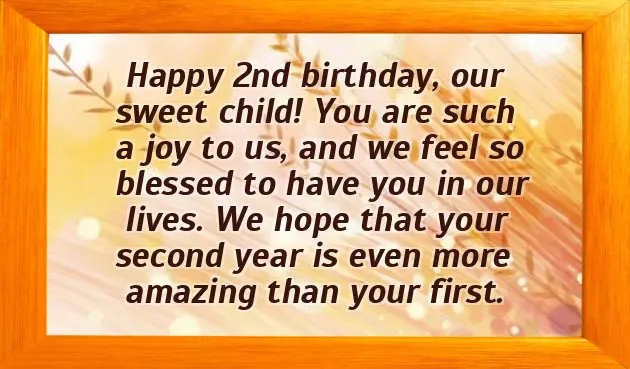 Birthday Wishes To 2 Year Old Daughter