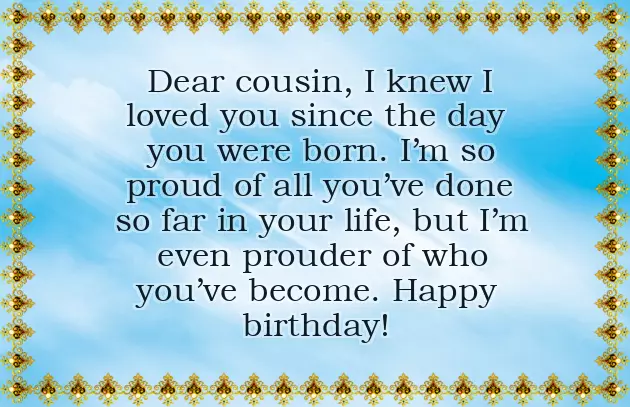 Birthday Greetings To A Cousin Girl