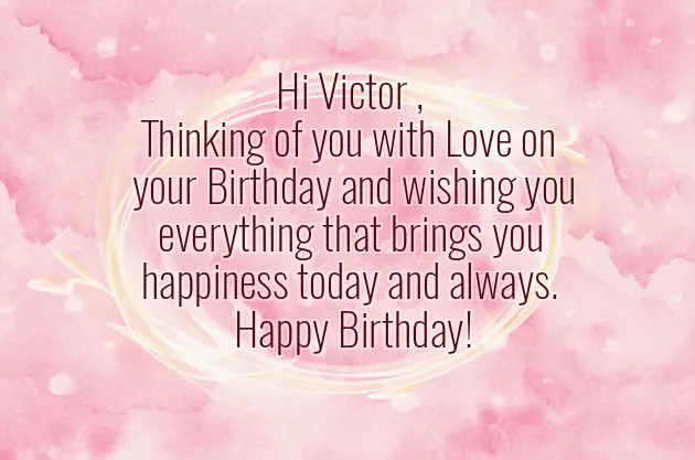 Happy Birthday Victor Happy Birthday Victor