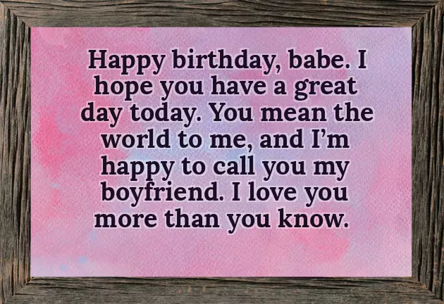 Wishes For Birthday To Boyfriend