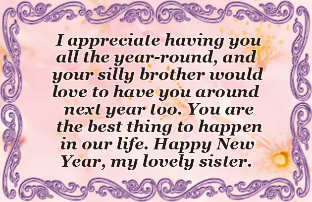 Happy New Year Wishes For Sister Happy New Year Wishes For Sister