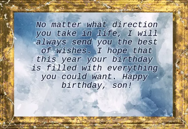 Birthday Wishes From A Mother To Her Son