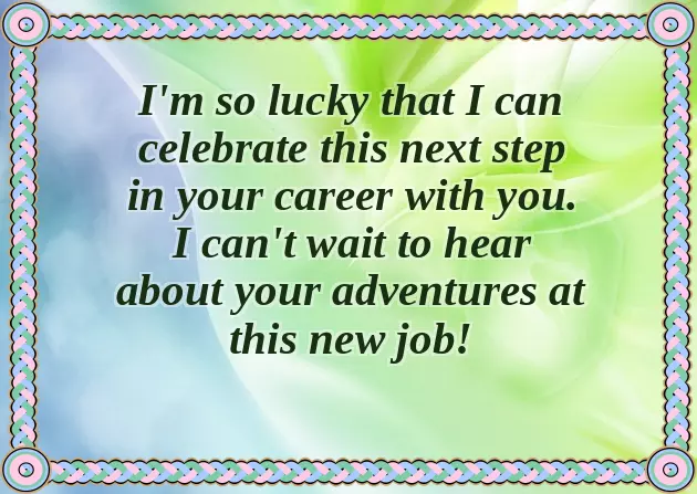 Congratulations For New Job