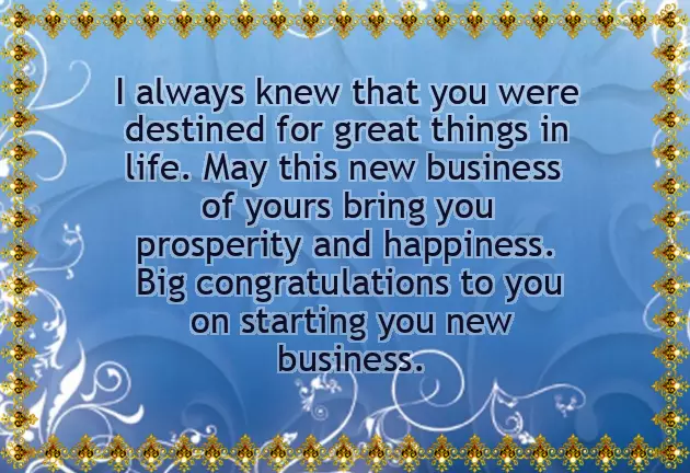 Congratulations Message For New Business Venture