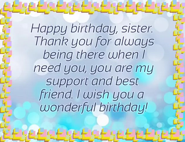 Best Birthday Wishes To Younger Sister