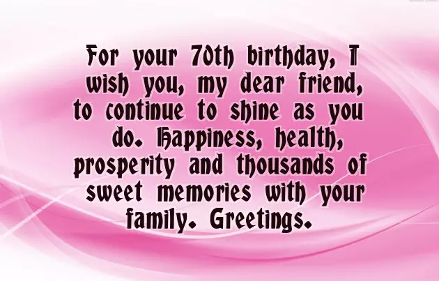 Birthday Wishes For 70 Year Old Sister