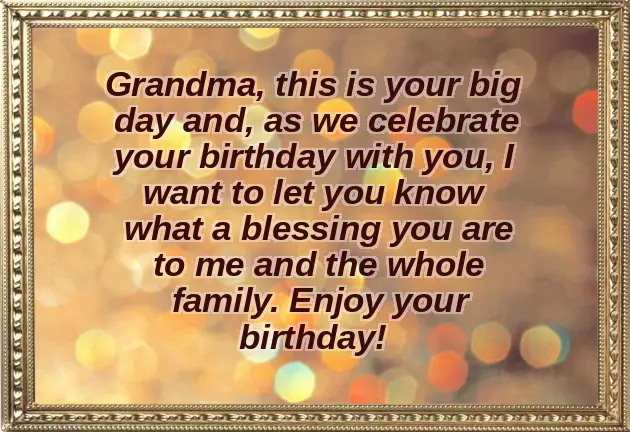 Happy Birthday Wishes To My Grandmother