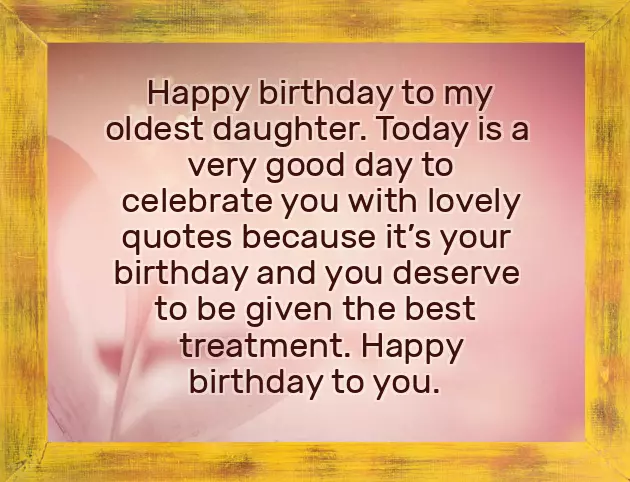 Happy Birthday Eldest Daughter