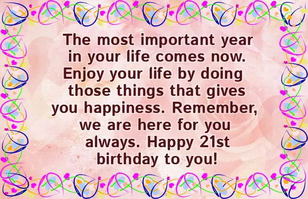 Birthday 21St Wishes Birthday 21St Wishes