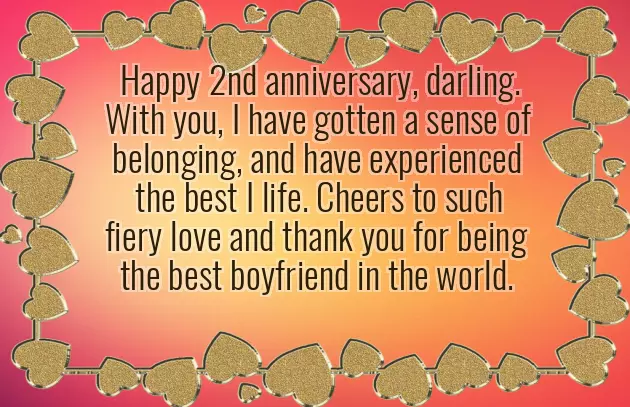 1St Love Anniversary Wishes For Boyfriend