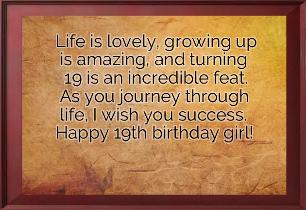 19Th Birthday Wishes For Niece