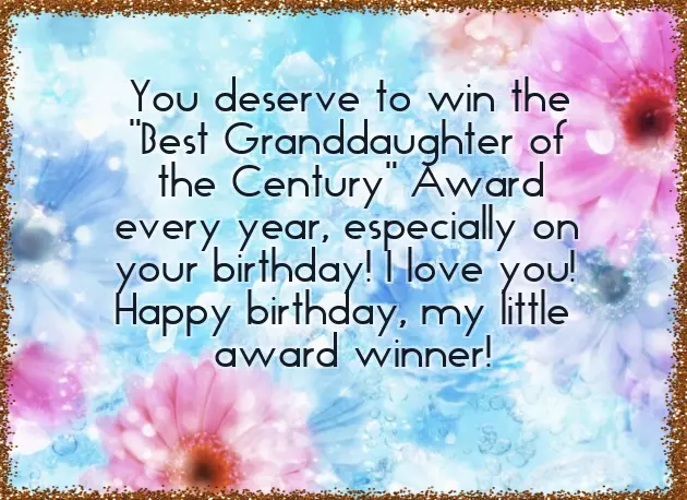 Granddaughter Birthday Wishes For Facebook