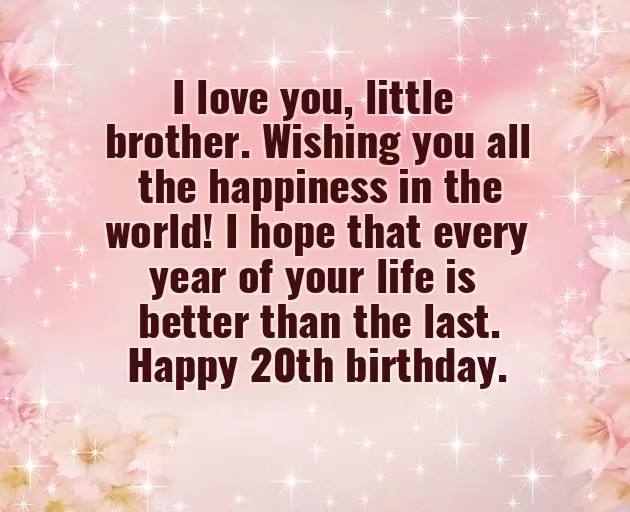 20Th Birthday Wishes For Sister