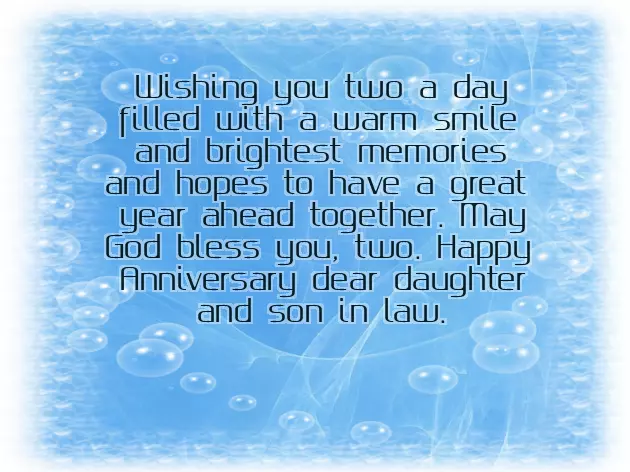 Wedding Anniversary Wishes From Parents To Daughter And Son In Law