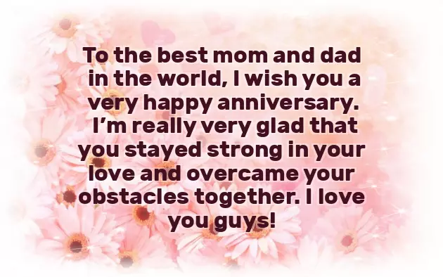 Wedding Anniversary Wishes From Parents To Daughter And Son In Law