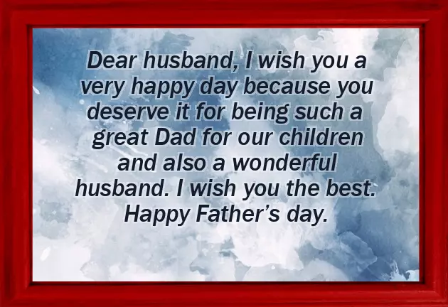 Fathers Day Greetings To Husband