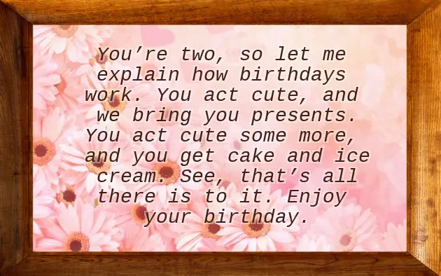 2 Year Old Baby Birthday Wishes