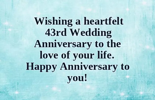 43Rd Wedding Anniversary 43Rd Wedding Anniversary