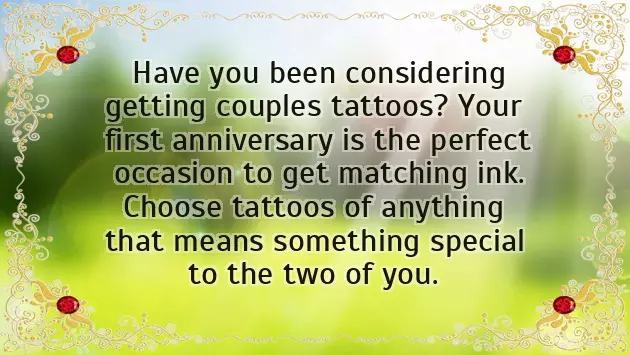 First Year Anniversary Gifts