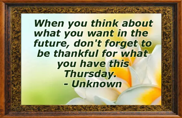 Good Morning Message Thursday