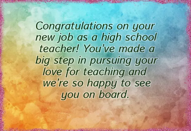 Congratulations New Teacher Job Congratulations New Teacher Job