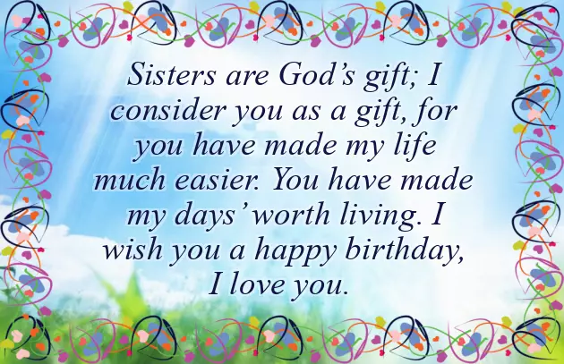 Sweet Sister Birthday Quotes