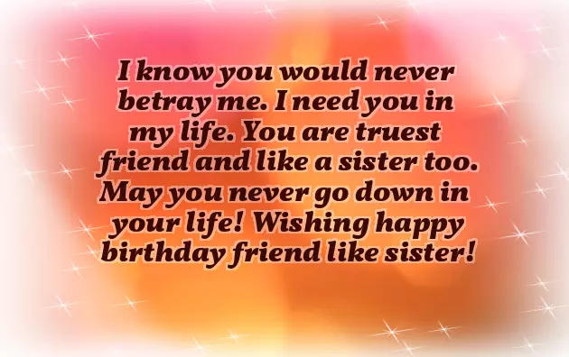 Birthday Wishes For Sister Not By Blood But By Heart