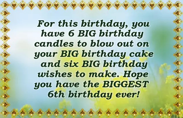 6Th Birthday Wishes To My Son 6Th Birthday Wishes To My Son