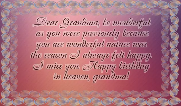 Birthday Wishes For Grandma In Heaven