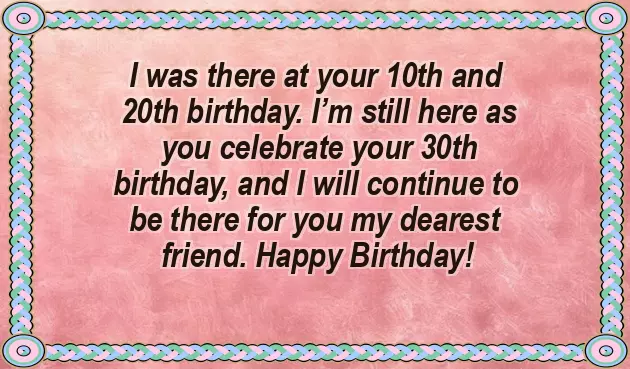 Birthday Wishes For 30