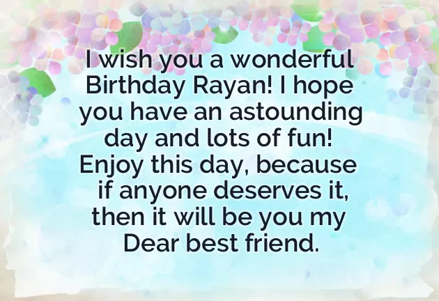 Happy Birthday To Rayan Happy Birthday To Rayan